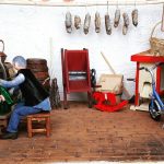 Diorama di una cantina del passato, ricostruzione di un mondo antico.