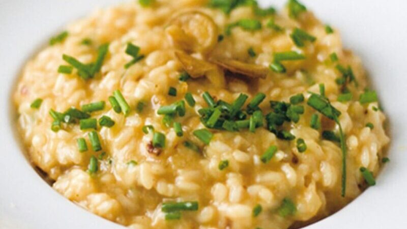 Risotto con porcini e capesante