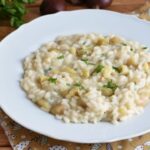 Risotto con salsiccia e castagne