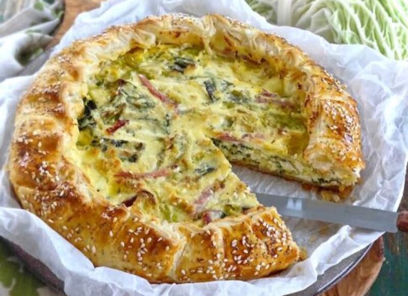 Torta Salata con Verze e Grana