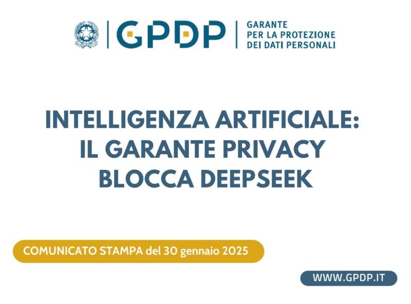 Intelligenza artificiale: il Garante privacy blocca DeepSeek