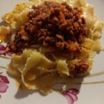 Tagliatelle fatte in casa con ragù di carne